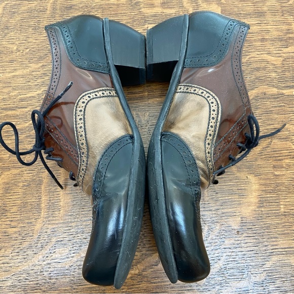 ANTHROPOLOGIE FIDJI PORTUGAL LEATHER BROWN LACE UP HEELED OXFORD - Picture 4 of 16